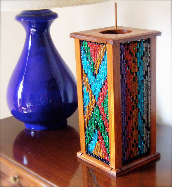 Beaded Box Candle Stand