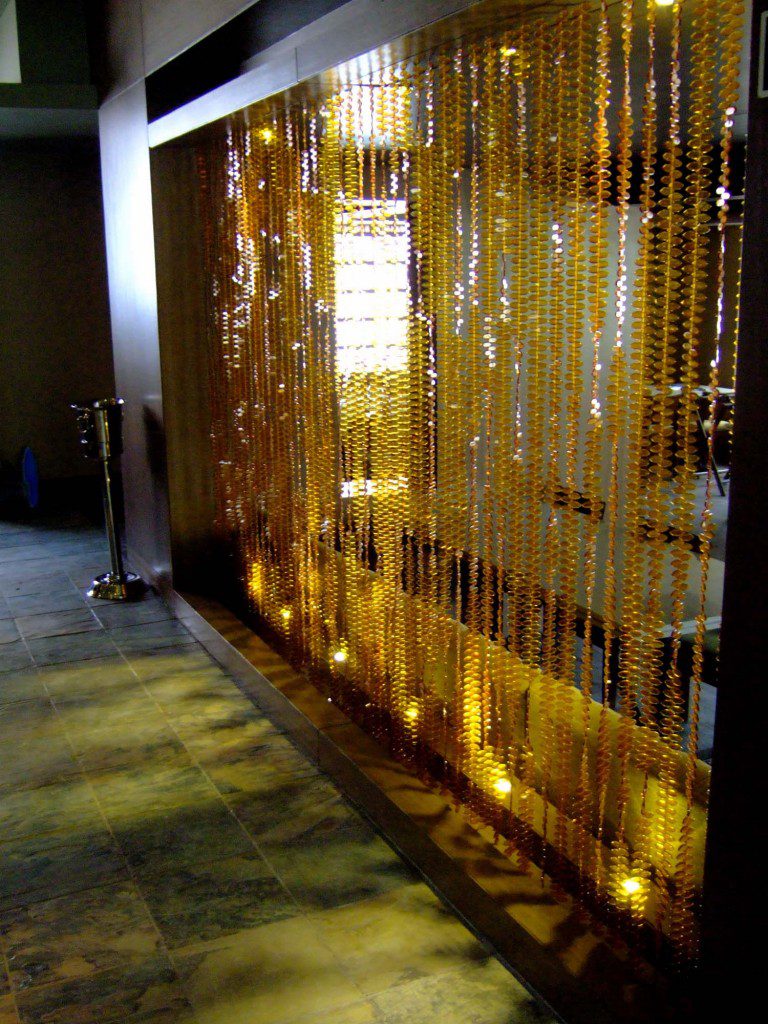 Restaurant Partition,Room Dividers,Shop Bead Curtain,Memories Of A Butterfly,Restaurant Interiors,Topaz Bead Curtain,Glass Bead Curtian,Colorful Room Divider,Interior Design,Home Decor,Restaurant Decor,Restaurant Interior Design,Restaurant Styling