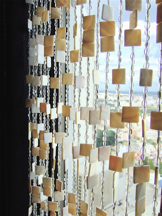 glass beads room divider