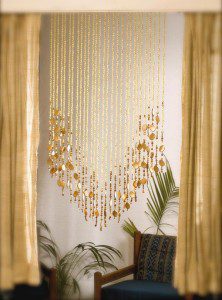 Gold Bead Curtain Partition