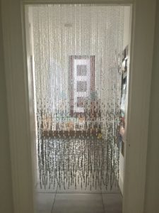 White Crystal Door Bead Curtain