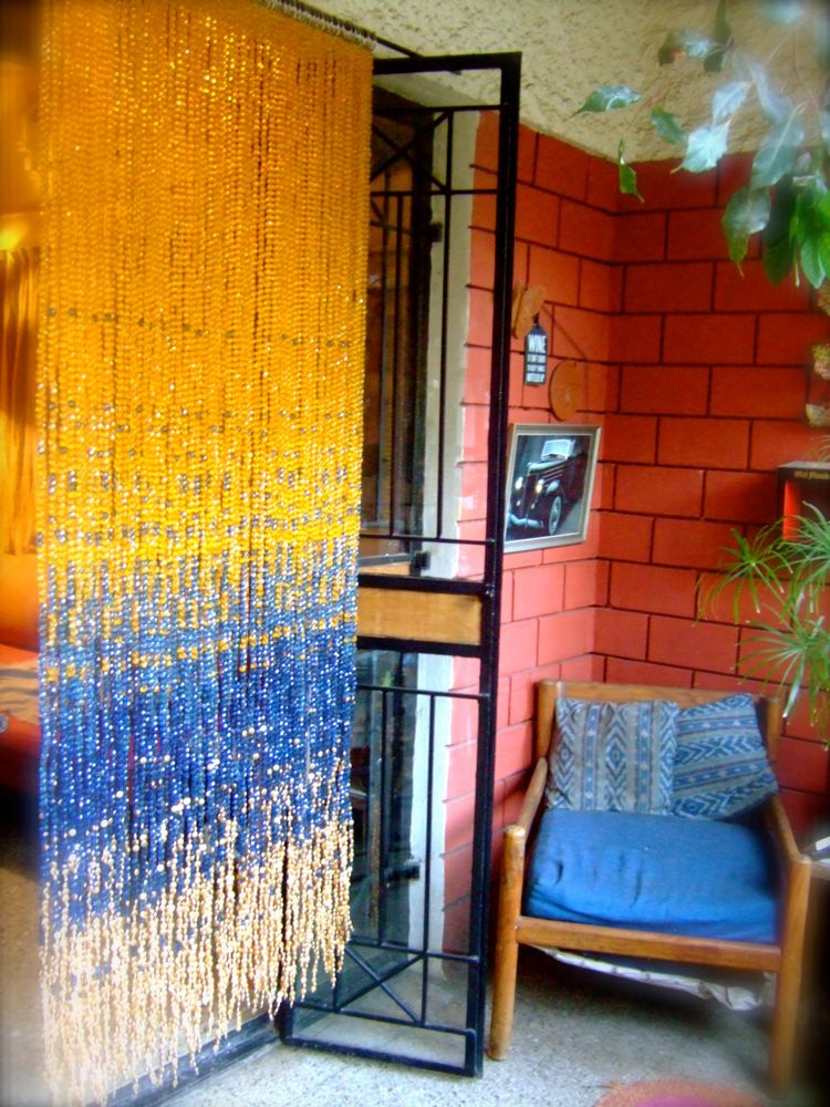 crystal colored bead curtain