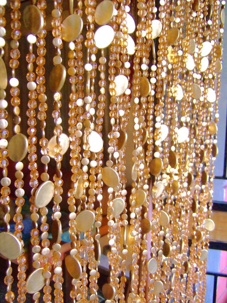 Gold Crystal Bead Curtain