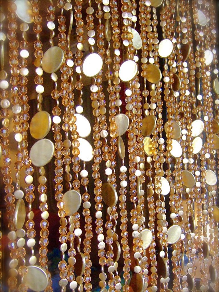 Gold Crystal Bead Curtain