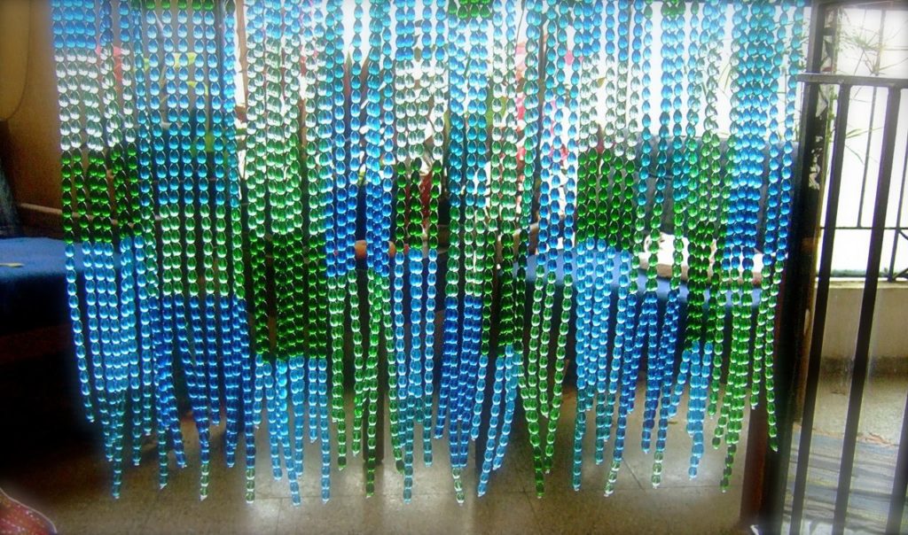 Buy Glass Beaded Curtain Mosaic Bue Green 