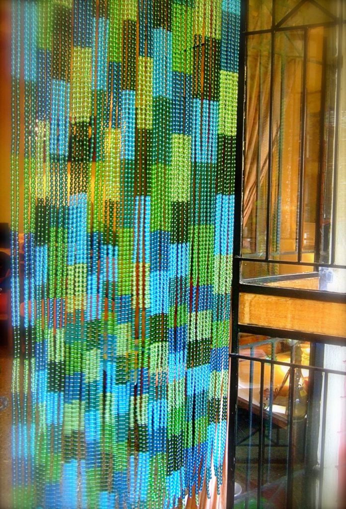 Buy Glass Beaded Curtain Mosaic Bue Green 