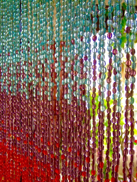 Beaded Curtain Multicoloured Handmade
