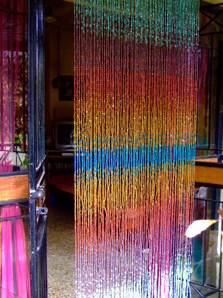 Multicoloured Glass Room Divider