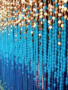 Blue Green Exotic Glass Beaded Curtain Interior Decor