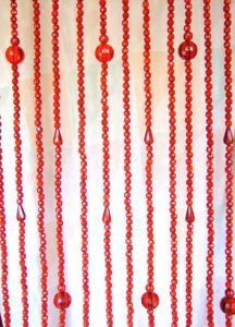 Red Crystal Bead Curtain