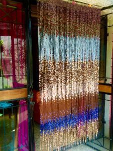 Gold Beads Curtain Room Divider