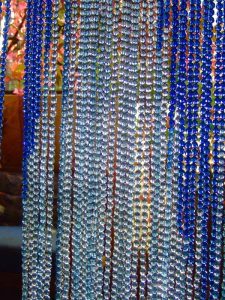 New York Ombre Blue Acrylic Crystal Beaded Room Divider