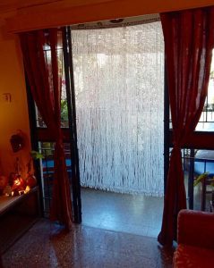 White Beaded Curtain