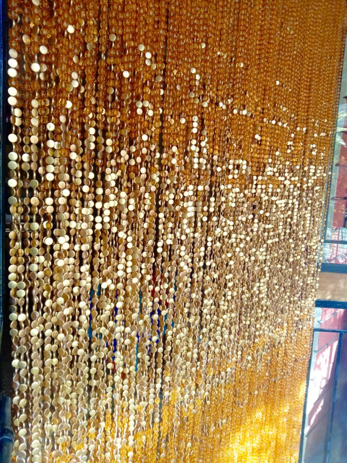 Gold Crystal Bead Curtain