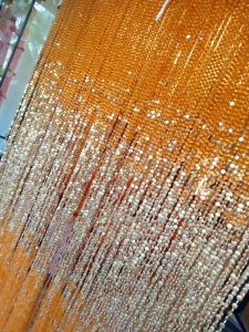 Gold Beads Beaded Curtain