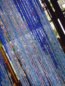 Ombre Blue Acrylic Crystal Beaded Room Divider