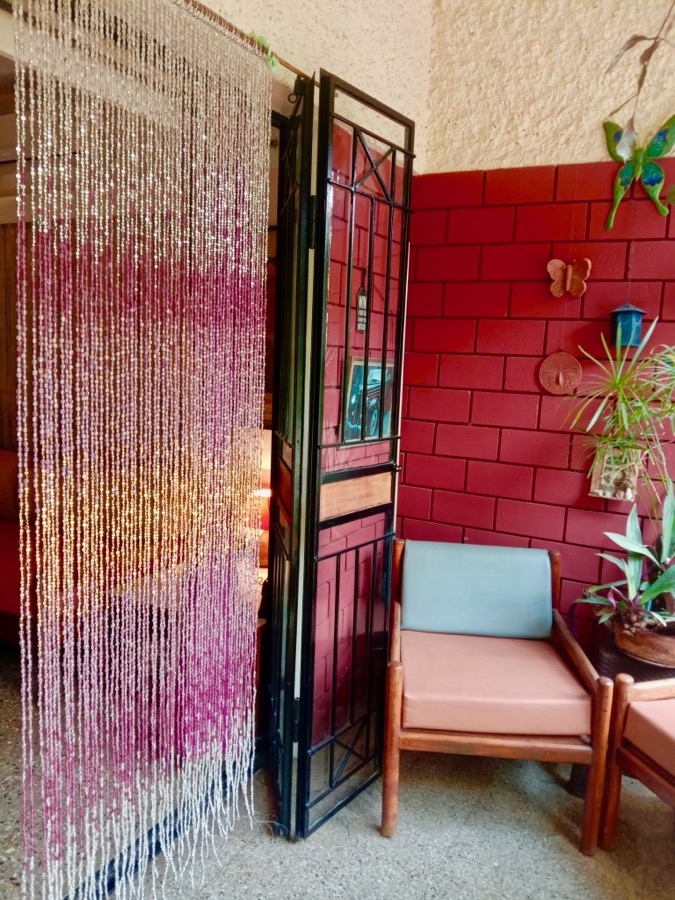 Pink Rainbow Silver Gold Handmade Glass Beaded Curtain