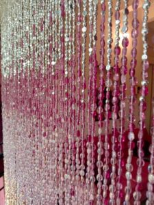 Pink Bead Curtain