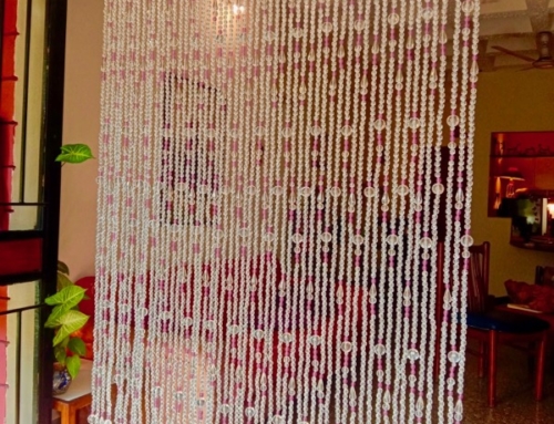 White Ball Pink Acrylic Crystal & Glass Beaded Room Divider Curtain – Ready-Made Collection
