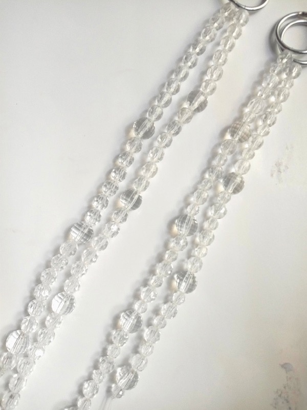 White Crystal Beads Door Curtain