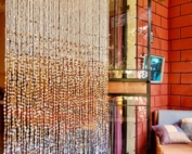 White Silver Gold Bead Curtain Styles