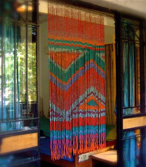 Antique Aztek Bead Curtain